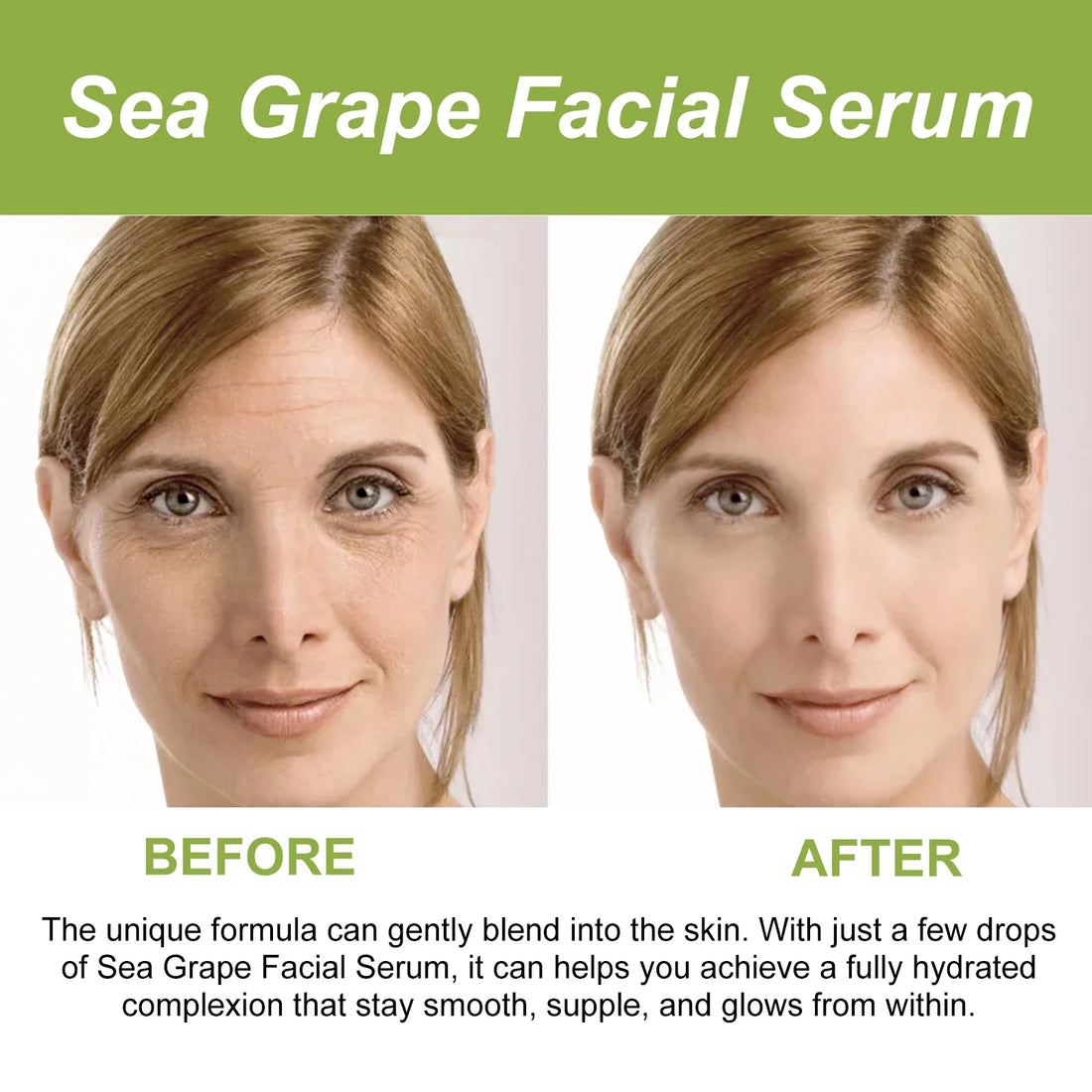 EELHOE Sea Grape Polypeptide Facial Essence Fade Fine Line Anti-wrinkle Firming Skin Lifting Moisturizing Booster Face Serum