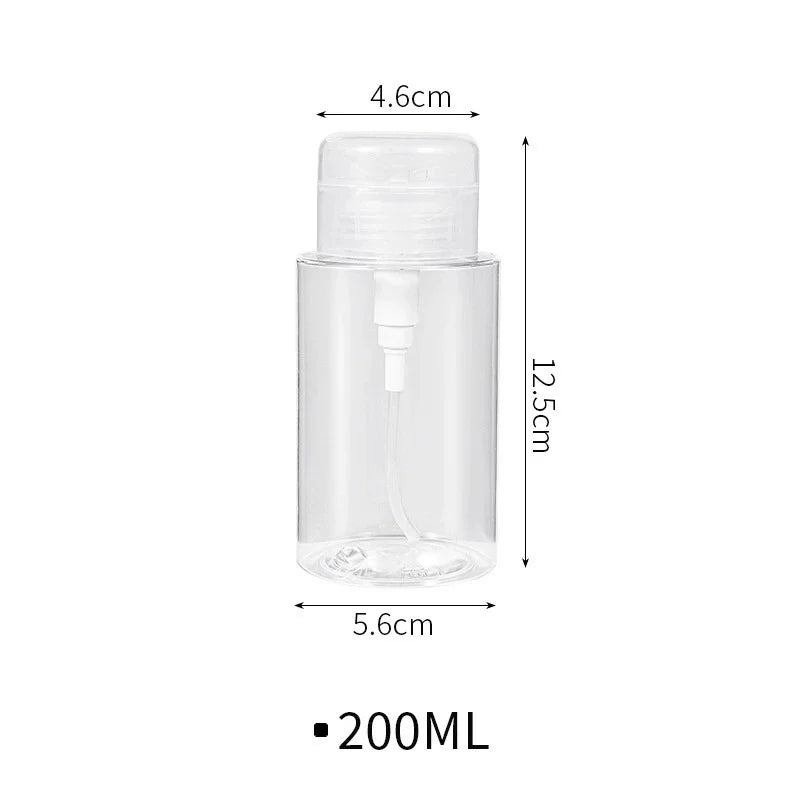 Push Down Pump Dispenser Empty Push Top Bottles Containers for Nail Polish Makeup Remover Micellar Water Facial Toner