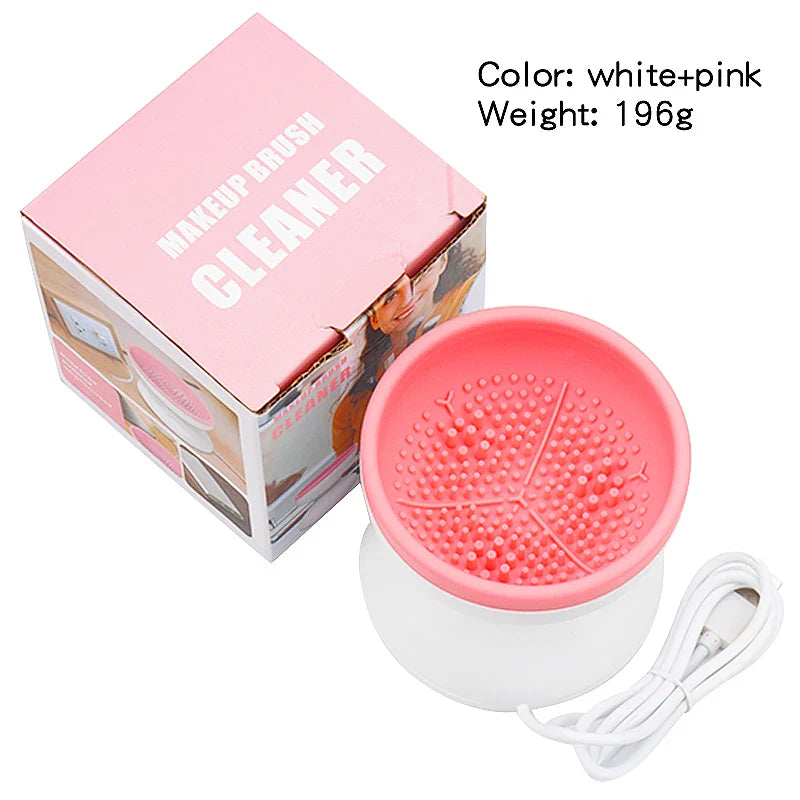 Electric Makeup Brush Cleaner Machine Portable Automatic USB Cosmetic Brush Cleaner Tools for All Size Beauty Makeup Brushes Set
