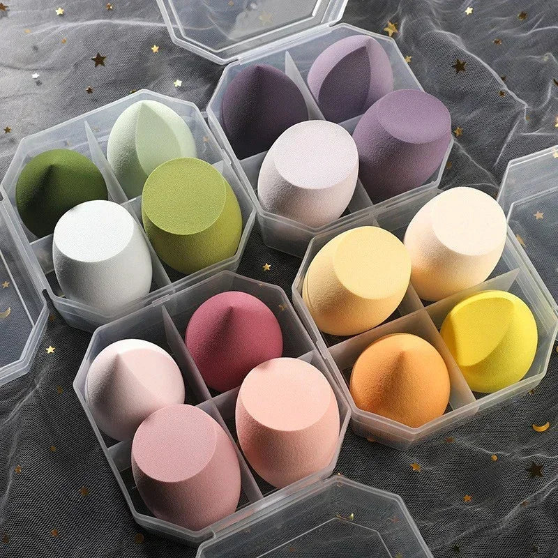 4Pcs Make Up Accessories Beauty Egg Cosmetic Puff Powder Foundation Sponges Puff Women Beauty Tools Makeup Sponge Blender
