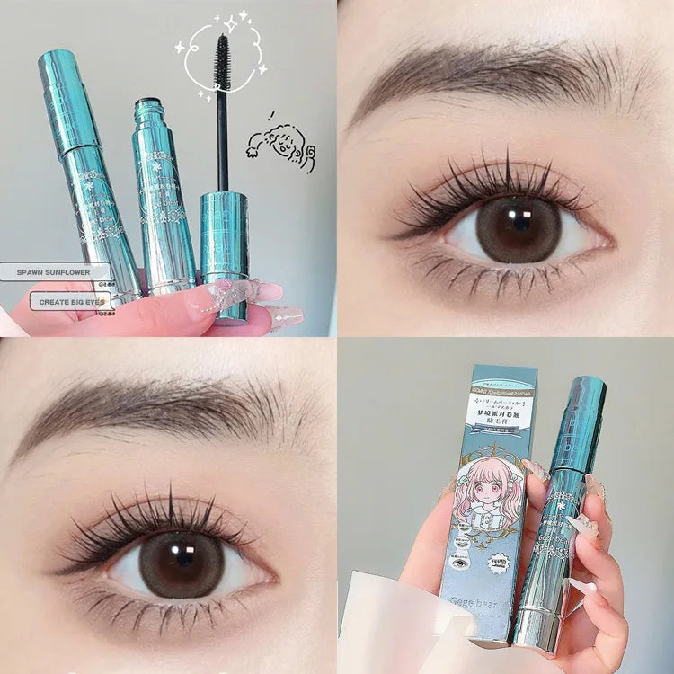 Gege Bear Dream Party Curly Black Sun Flower Mascara Cute Design All Day Long-Wearing Lash-Lengthening Thick Volume Eyelashes