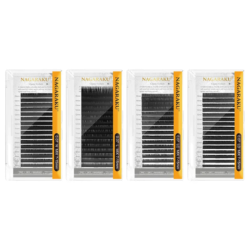 NAGARAKU Eyelash Extensions N M L LB LC LD Curl Mink Eyelash Individual Makeup False Lashes Magnetic Eyelashes