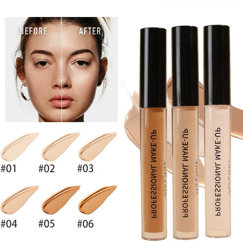 Concealer liquid pen covers and modifies blemishes spots acne marks facial make-up and brightens skin tone