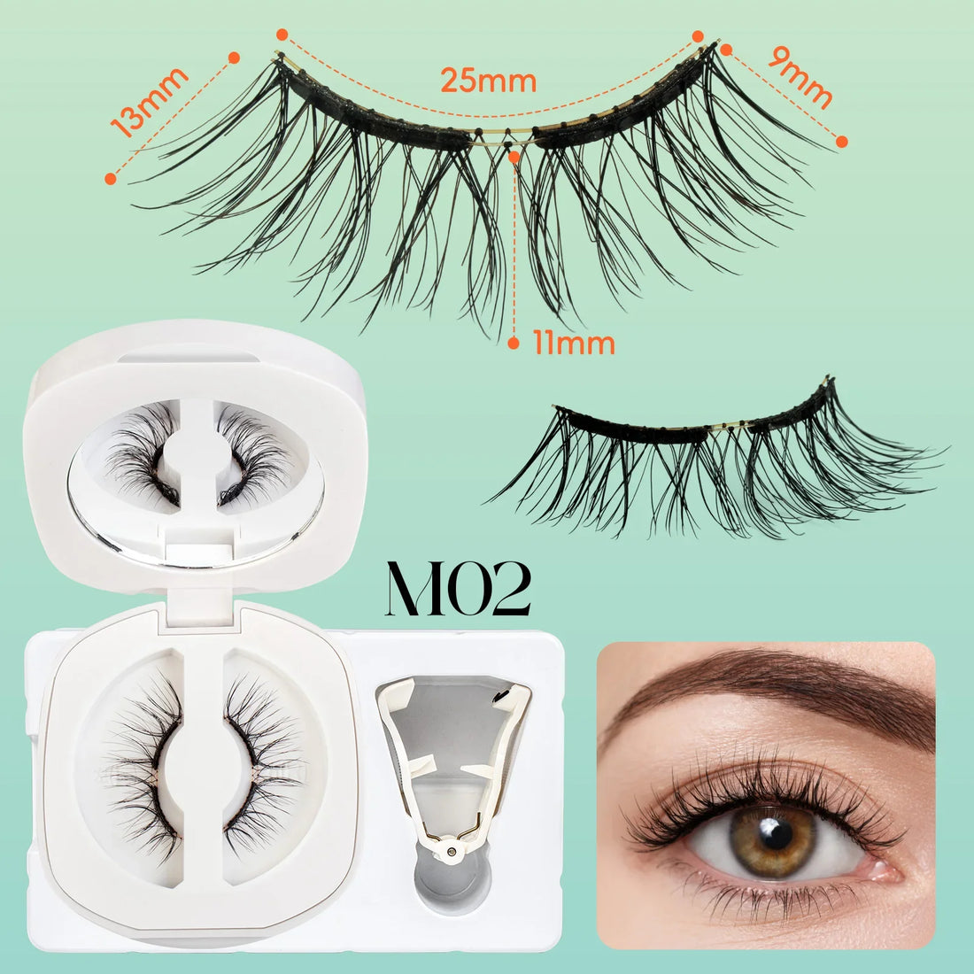 VYRILA Soft Magnetic Eyelashes No Glue Needed Reusable Natural Look 3D Lashes Easy Apply Soft Magnetic Lashes Kit for Eye Makeup