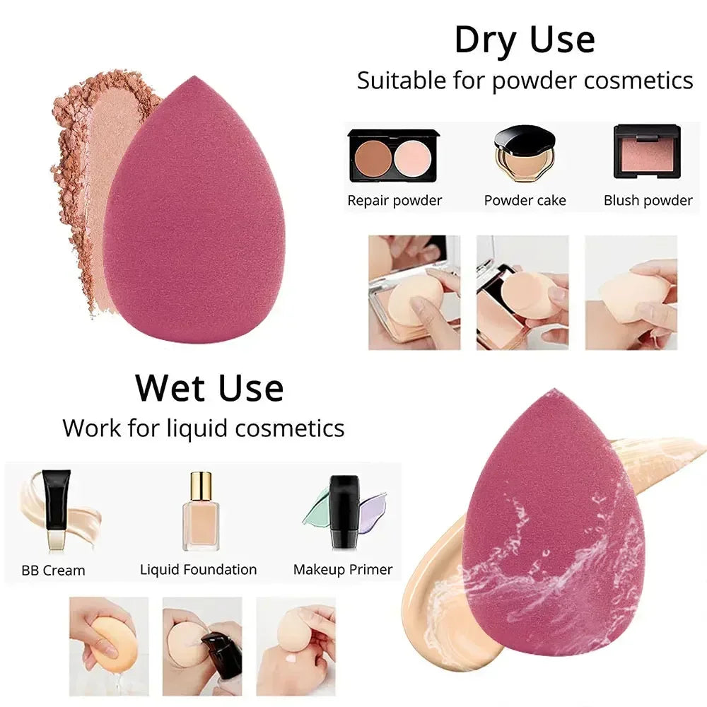 4Pcs Make Up Accessories Beauty Egg Cosmetic Puff Powder Foundation Sponges Puff Women Beauty Tools Makeup Sponge Blender