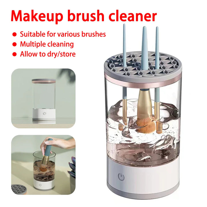 Electric Makeup Brush Cleaner Automatic Makeup Brush Cleaner USB Portable Cosmetic Makeup Brush Washing Machine Rotary Cleaning