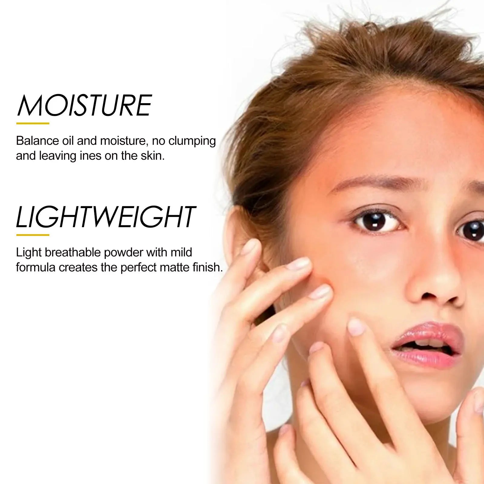 EELHOE Finishing Powder Makeup Oil Control Waterproof Long Lasting Matte Pa++ Spf 50 for Face Sun Protection Powder Cosmetic 8g