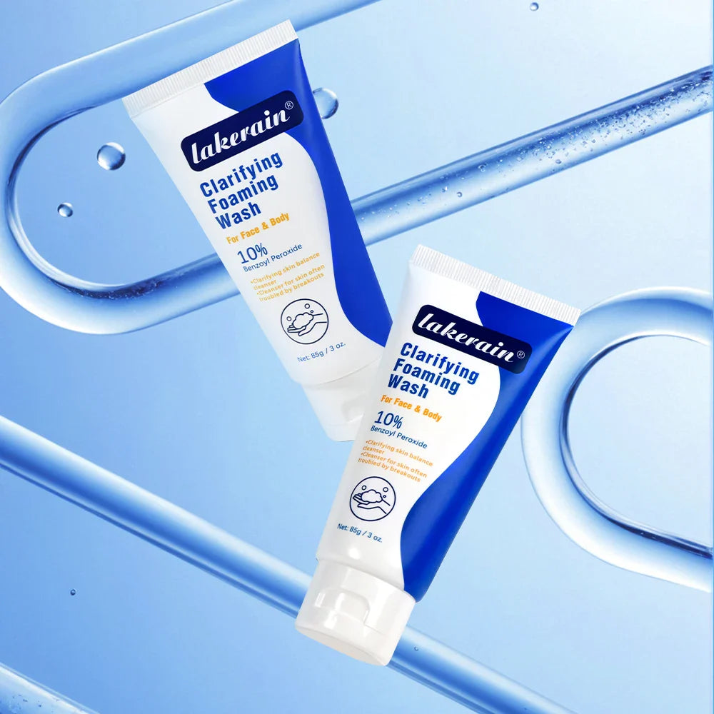 Acne Foaming Wash Deep Cleaning Unclogs Pores Prevents Breakouts for Face & Body Moisturizers Reduces Redness Skin Care