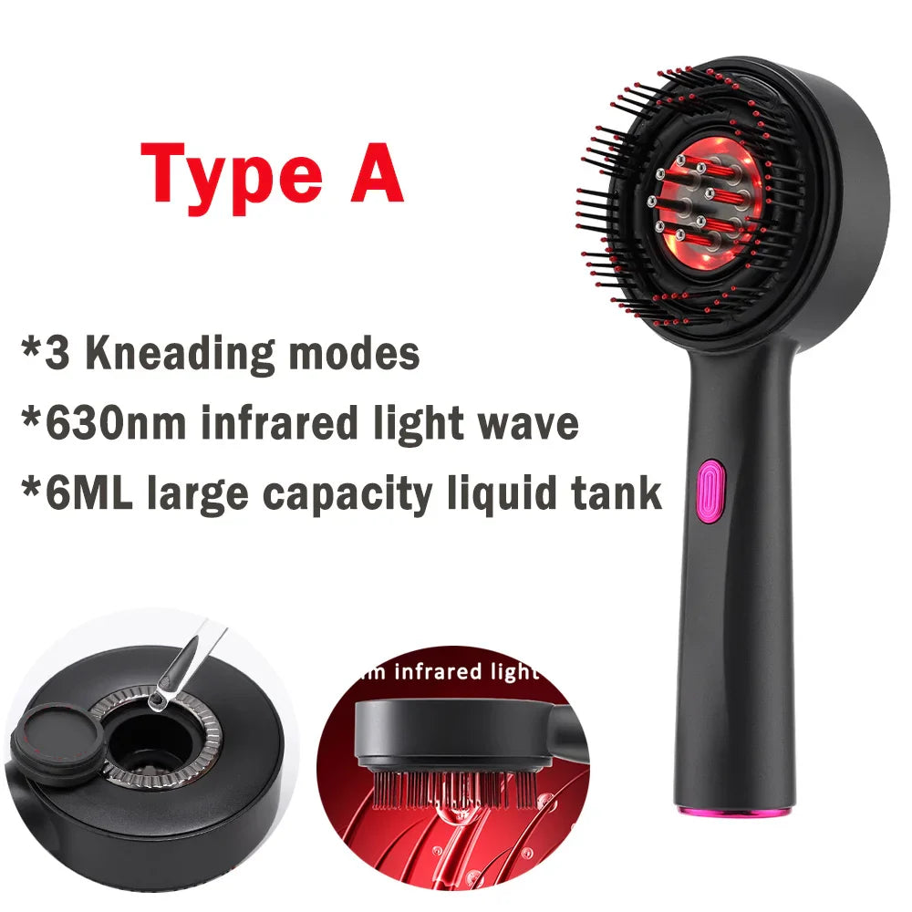 Deep Kneading Masssage Comb, Red Light Therapy Scalp Massager, Hair Growth Massage Scalp Brush, Head Medicine Applicator
