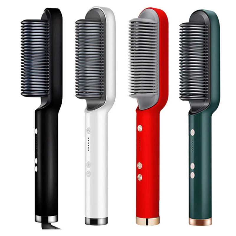 Hair Straightener Professional Ptc Quick Heated Electric Hot Comb Hair  Comb Personal Care Multifunctional Hairstyle Brush