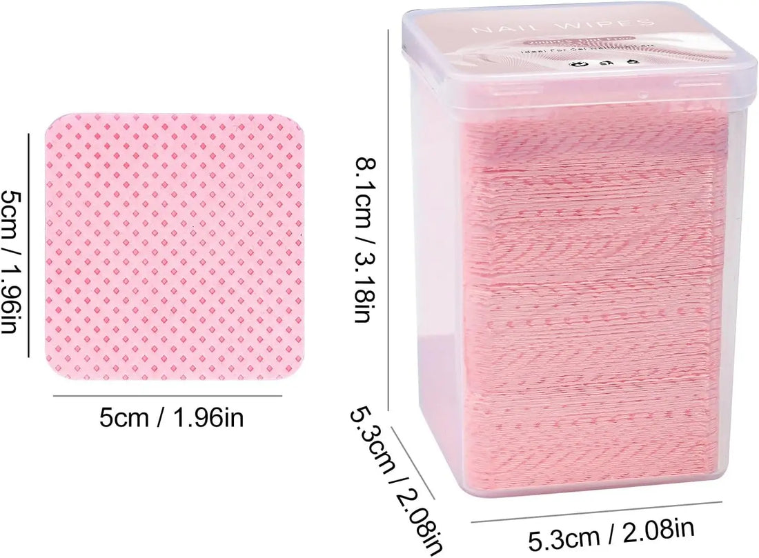 200PCS Lint-Free Nail Wipes - Streak-Free Cotton Pads for Eyelash Glue Bottle Cleaning & Makeup Tool Degreasing (Salon Grade)