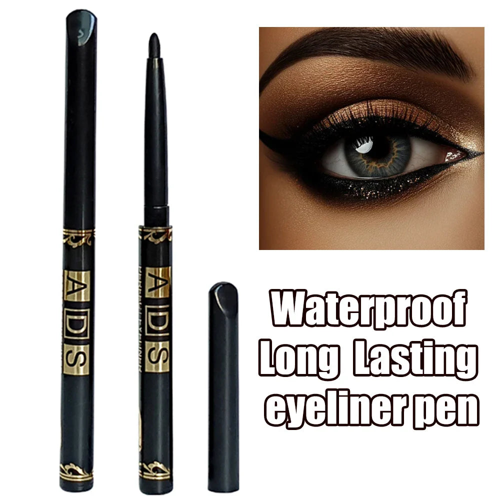 2Pcs Waterproof Black Brown Eyeliner Pencils-Smudge-Proof, Long-Lasting &Beginner-Friendly Smooth High Pigmented Punk Eye Makeup