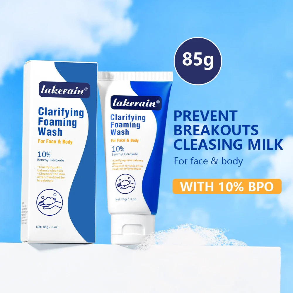 Acne Foaming Wash Deep Cleaning Unclogs Pores Prevents Breakouts for Face & Body Moisturizers Reduces Redness Skin Care