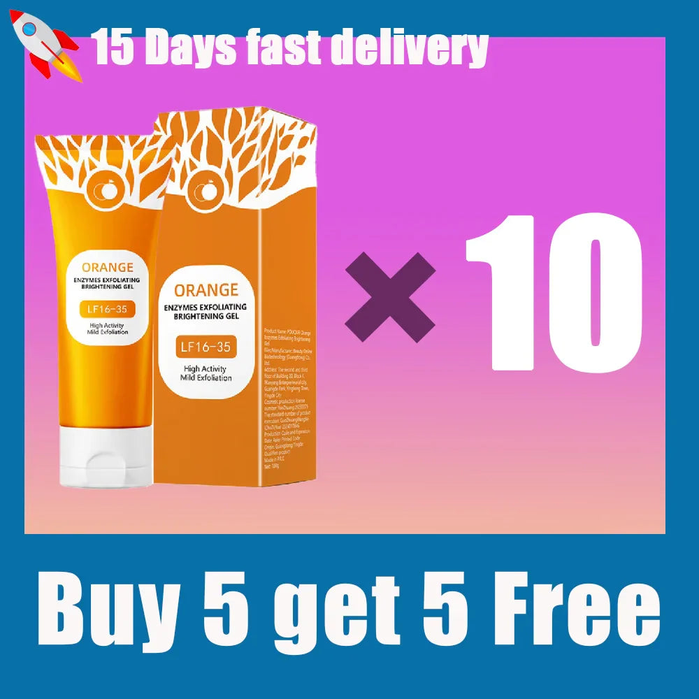 Orange Enzyme Exfoliating Gel, Cleansing Face Dead Skin Body Rub Mud Treasure facial cleanser