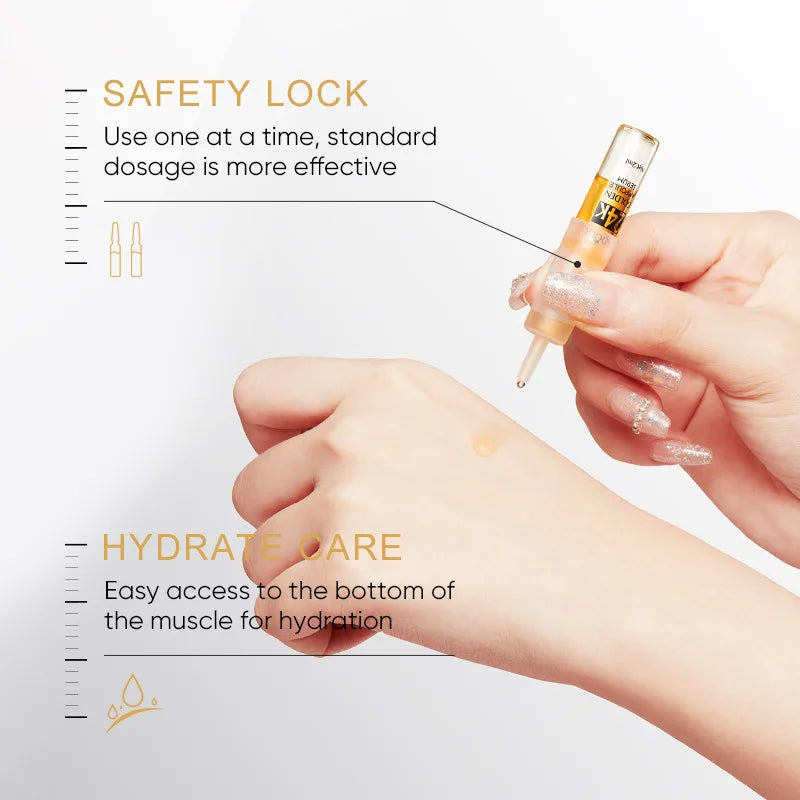 Vitamin C Face Whitening Serum Dark Spots Freckles Removal Hyaluronic Pore Minimizer Anti Aging Wrinkle Remove Golder Essence