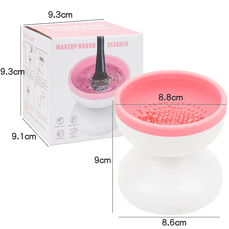 Electric Makeup Brush Cleaner Machine Portable Automatic USB Cosmetic Brush Cleaner Tools for All Size Beauty Makeup Brushes Set