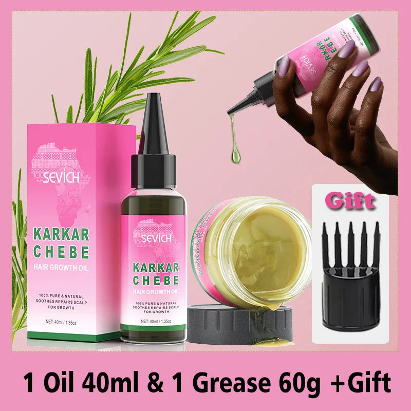 100% Pure Natural Karkar Chebe Oil Batana Butter Hair Growth Oil Rosemary Repair Damaged Hair Treatment Oil Anti-Hair Loss Care