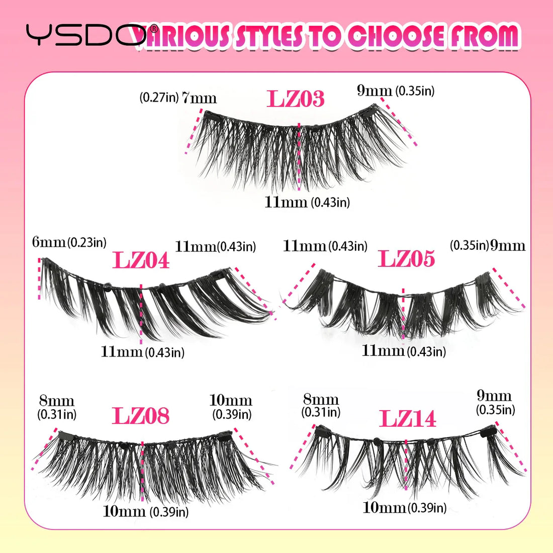 YSDO Magnetic Eyelashes Reusable Winged Magnetic 3D Mink lashes Long-Lasting No Glue Needed False Eyelashes with Tweezer Makeup