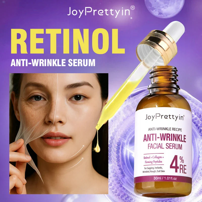 JoyPrettyin Retinol Anti-Wrinkle Face Serum Anti-Aging Hyaluronic Acid Facial Essence Lifting Firming Skin Care Products
