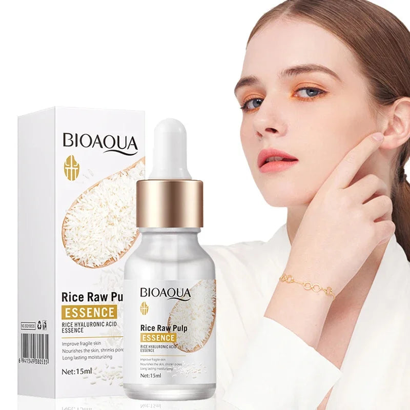 BIOAQUA Rice Essence Hyaluronic Acid Face Essence Nourishing Moisturizing Whitening Anti-Wrinkle Serum Facial Skin Care