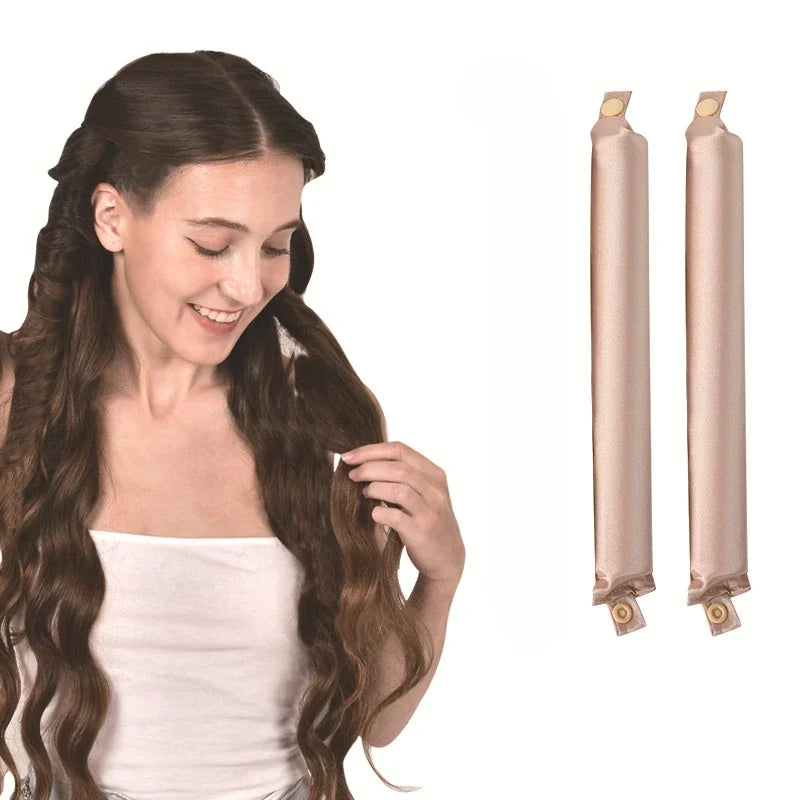 Heatless Hair Curlers Satin Curling Rod Headband No Heat Silk Curls Lazy Hair Rollers Soft Hair Curler to Sleep In Styling Tools