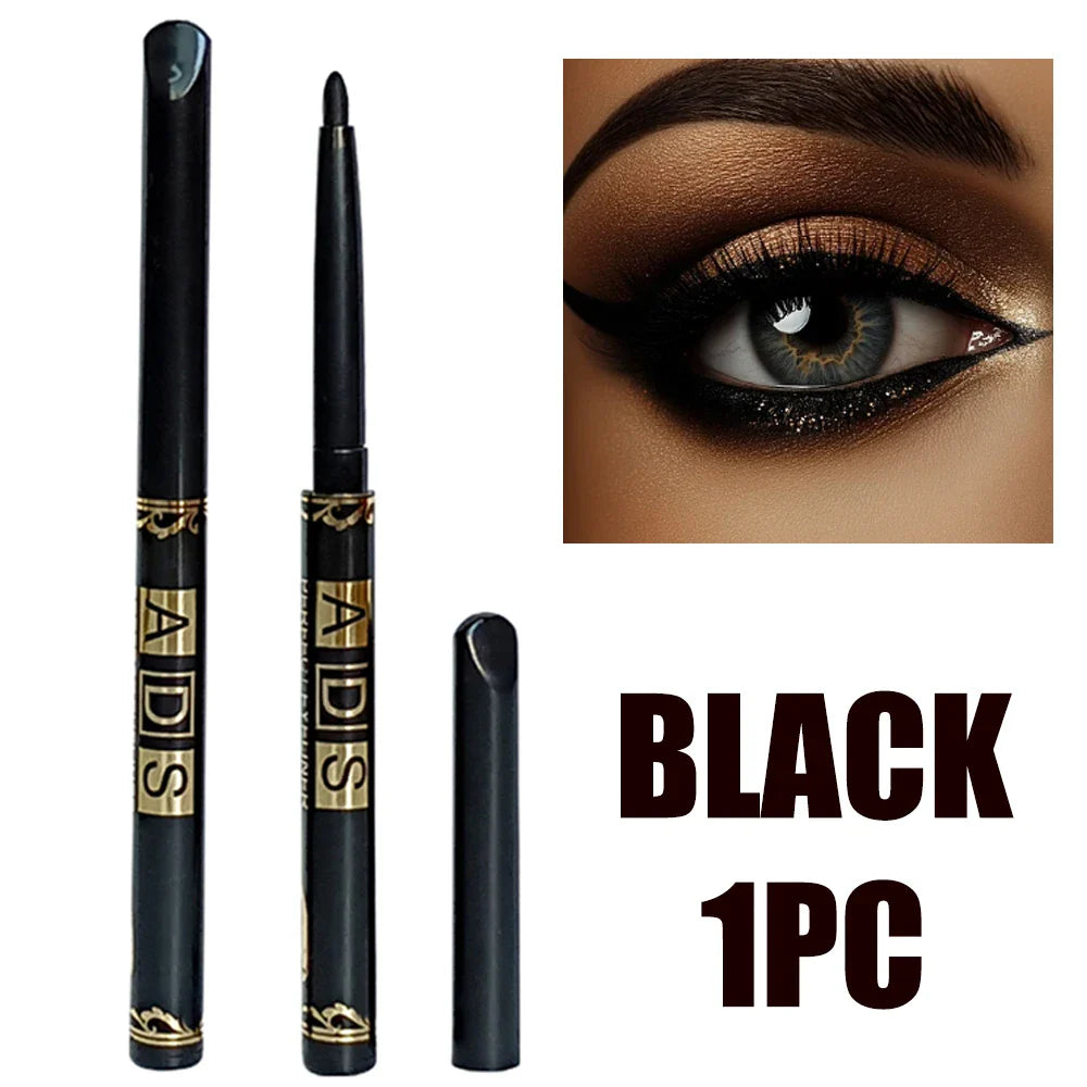 2Pcs Waterproof Black Brown Eyeliner Pencils-Smudge-Proof, Long-Lasting &Beginner-Friendly Smooth High Pigmented Punk Eye Makeup