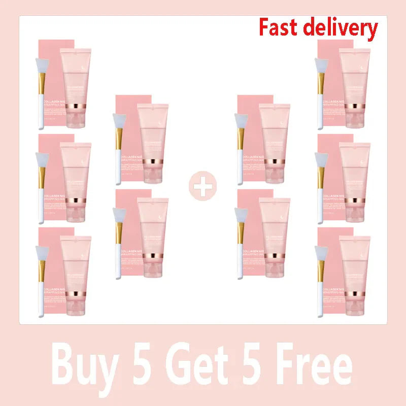 Korean Collagen Wrapping Peel Off Facial Mask Elasticity Hydration Reduces Sagging Dullness Hydrolyzed Collagen Skin Care