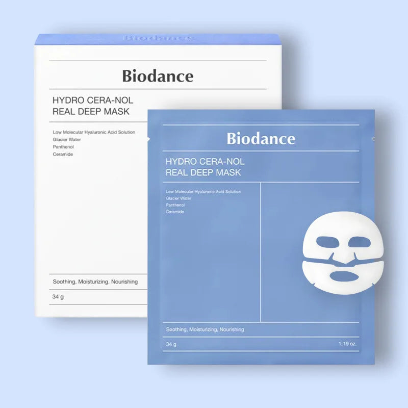 BIODANCE Bio-Collagen Deep Hydrating Gel Mask, Night Moisturizing, Shrinking Pores, Improving Elasticity, 4 Pieces per Box