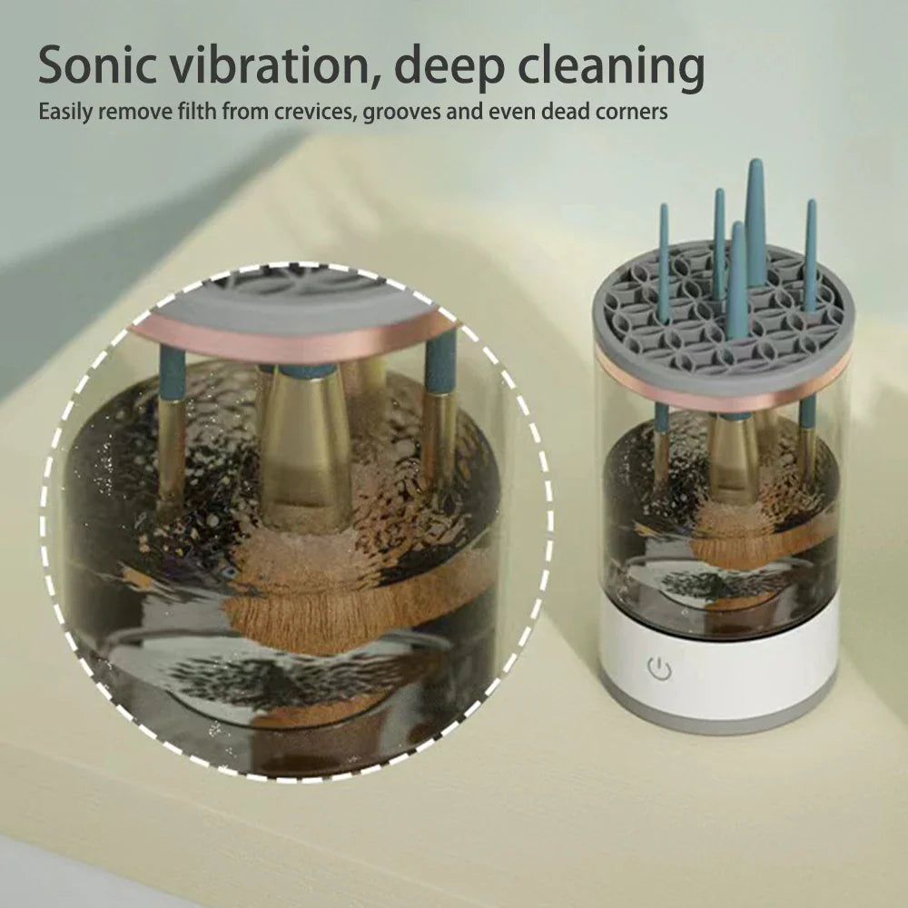 Electric Makeup Brush Cleaner Automatic Makeup Brush Cleaner USB Portable Cosmetic Makeup Brush Washing Machine Rotary Cleaning