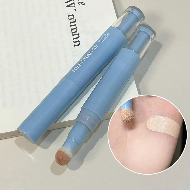 Soft Plush Head Concealer Pen Detail Covering Dark Circles Even Skin Tone Brightening Oil Control Foundation Face Holding Makeup