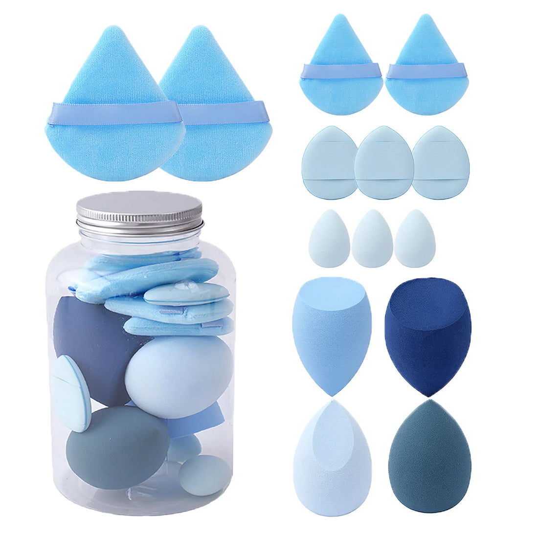 14Pcs Makeup Sponge Cosmetic Puff Foundation Sponges Blender Beauty Egg Powder Puffs Make Up Accessories Women Makeup Tools