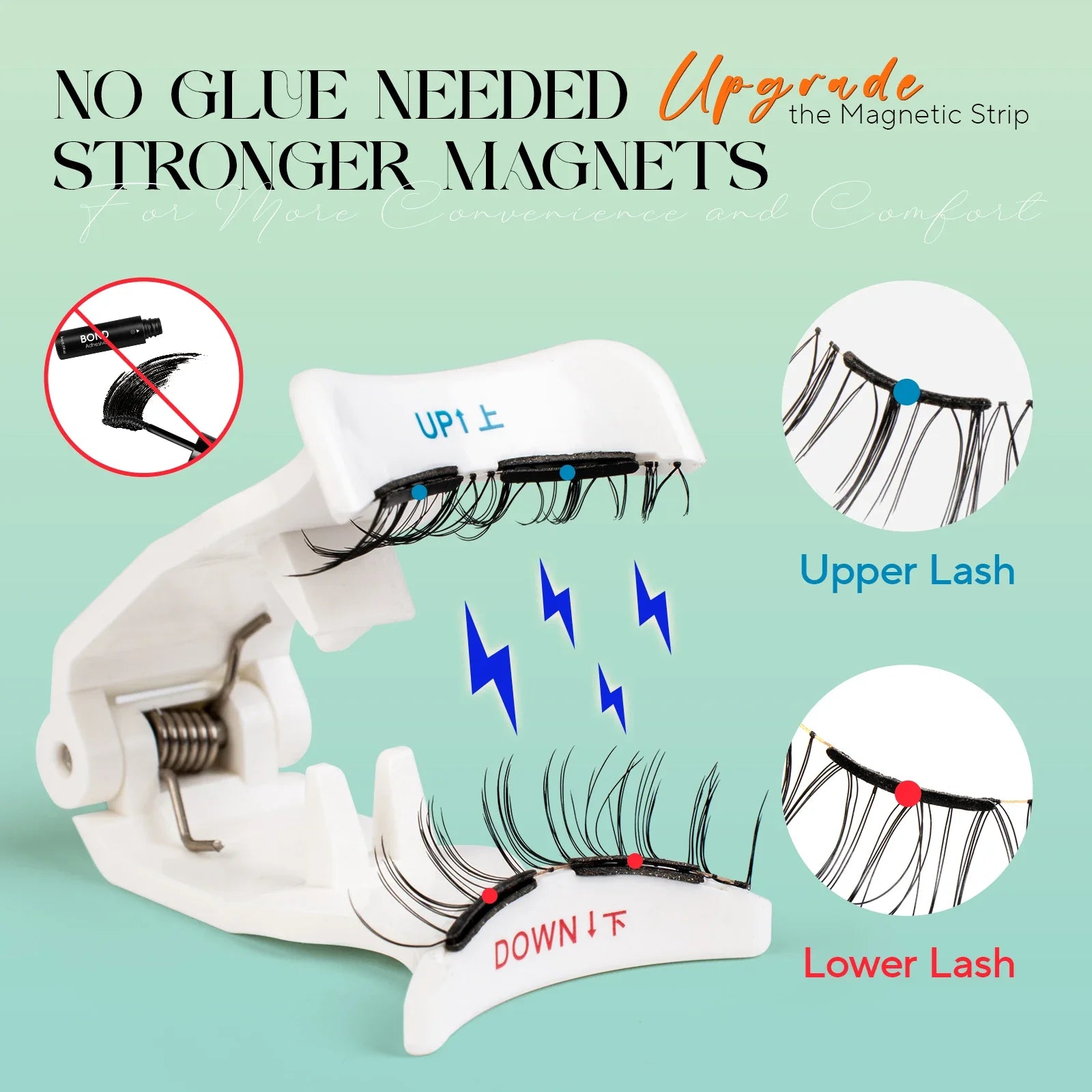 VYRILA Soft Magnetic Eyelashes No Glue Needed Reusable Natural Look 3D Lashes Easy Apply Soft Magnetic Lashes Kit for Eye Makeup